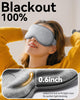 Weighted Eye Mask for Sleeping - Blackout Sleep Mask for Women Men, FACEMOON Lash Extension Eye Covers, Memory Foam, 3D Contoured, Airplane Travel Essentials, Blindfold for Meditation(Gray)