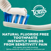 Tom's of Maine Fluoride-Free Rapid Relief Sensitive Toothpaste, Fresh Mint, 4 oz. 3-Pack (Packaging May Vary)