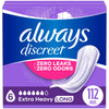 Always Discreet Adult Incontinence Pads for Women, Extra Heavy Absorbency, Long Length, Postpartum Pads, 112 CT