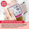 Ever Ready First Aid Fully Automatic Blood Pressure Wrist Cuff Watch Wearable Monitor for Home Use - Pink- Batteries Included