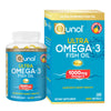 Qunol Fish Oil Omega 3 Mini Softgels, 1000mg Omega 3 EPA + DHA, Ultra Pure Supplements, Heart Health Support, Lemon Flavor, Easy to Swallow Minis, 3 Month Supply, 180 Count