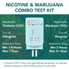 Easy@Home Marijuana & Nicotine Test Kit: 15 Pack Testing Kits for THC and Nicotine Metabolites Cotinine(COT) in Urine, Built-in Strips Combo Home Drug Tests for Weed/Vaping/Tobacco, #EDOAP-124