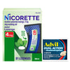 Nicorette 4 mg Mini Nicotine Lozenges to Help Stop Smoking - Mint Flavored Stop Smoking Aid, 1-Pack, 81 Count, Plus Advil Dual Action Coated Caplets with Acetaminophen, 2 Count