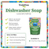 Truly Free Auto Dishwasher Soap, 12.5oz Bag - Natural Concentrated Formula - Dish Soap, Dishwasher Detergent Cleaning Supplies, Hard Water Stain Remover, Sparkling Clean Dishes, No Harmful Ingredients