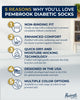 Pembrook Bamboo Viscose Diabetic Socks for Women & Men - 6 Pairs Ankle Socks for Swollen Feet | Neuropathy Socks | Wide Calf and Ankle Socks | Edema Neuropathy Socks for Women