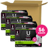 U by Kotex Balance Sized for Teens Ultra Thin Pads with Wings, Heavy Absorbency, 56 Count (4 Packs of 14) (Packaging May Vary)