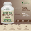 Grass Fed Beef Liver Capsules 4500mg - 270 Capsules, 750mg Each - Grassfed Desiccated Liver Supplement - Pasture Raised in Argentina Non GMO Hormone Free Source of Heme Iron CoQ10 Vitamins A & B12