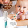 Cherish Baby Care Award-Winning Baby Toothbrush Set (3-24 Months) - Baby Finger Toothbrush, Training Toothbrush & Toddler Toothbrush - BPA-Free Infant Toothbrush Set, Baby First Toothbrush Set (Teal)