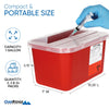 Oakridge Products Large Sharps Container for Home Use and Professional 1 Gallon (2-Pack), Biohazard Needle and Syringe Disposal, Pop Up Lid, CDC Certified