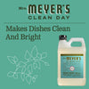 MRS. MEYER'S CLEAN DAY Liquid Dish Soap Refill, Biodegradable Formula, Basil, 48 fl. oz