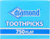 Diamond Flat Toothpicks 750ct