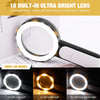 JMH Magnifying Glass with Light, 30X Handheld Large 18LED Cold and Warm Light with 3 Modes, Illuminated Magnifier for Seniors Reading, Inspection, Coins, Jewelry, Exploring