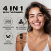 Mouth Guard for Clenching Teeth at Night - Pack of 4 - Upgraded Night Guards for Teeth Grinding, Mouth Guard for Grinding Teeth at Night, Advanced Night Guard with 2 Sizes & Hygiene Case - Clear