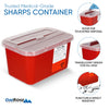 Oakridge Products Large Sharps Container for Home Use and Professional 1 Gallon (2-Pack), Biohazard Needle and Syringe Disposal, Pop Up Lid, CDC Certified