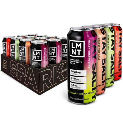 LMNT Sparkling Electrolyte Water - Variety Pack | 12-Count