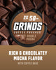 Grinds Coffee Pouches | Tobacco Free, Nicotine Free Healthy Alternative | 3 Cans of Double Mocha | 18 Pouches Per Can | 1 Pouch eq. 1/4 Cup of Coffee (Double Mocha)