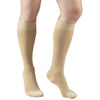 Truform 15-20 mmHg Compression Stockings for Men and Women, Knee High Length, Closed Toe, Beige, Large