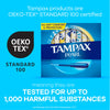 Tampax Pearl Tampons Trio Pack, with LeakGuard Braid, Regular/Super/Super Plus Absorbency, Unscented, 47 Count