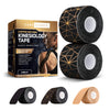 Care Science Waterproof Kinesiology Tape, 40 ct Precut Strips (2 Rolls), Copper Infused | Water Resistant Strips, Elastic Athletic Tape for Sports & Weightlifting, Muscle Strain Relief & Joint Support