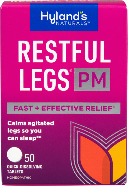 Hyland's Restful Legs PM Tablets, Nighttime Formula, Quick Dissolving Tablets, 50 Count