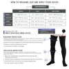 Truform Compression Socks, 20-30 mmHg, Men's Dress Socks, Thigh High Over Knee Length, Black, Large