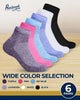 Pembrook Ankle Diabetic Socks for Men & Women | 6 Pairs | Black, White, Blue, Light Blue, Pink, Purple | Mens Diabetic Socks | Diabetic Socks for Men 9-12 | Ankle Neuropathy Socks for Men