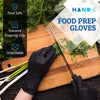 Hand-E Touch Black Nitrile Disposable Gloves Medium, 50 Count - BBQ, Tattoo, Hair Dye, Cooking, Mechanic Gloves - Powder and Latex Free Gloves