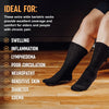 Extra Wide Socks for Swollen Feet, Diabetic Socks for Men, Hospital Socks, Extra Wide Bariatric Socks, Non Slip Socks Mens and Womens, Diabetic Socks for Men, Wide Socks Men - 2 Pairs Black