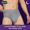 Depend Night Defense Adult Incontinence Underwear for Men, Disposable, Overnight, Large, Grey, 56 Count (4 Packs of 14), Packaging May Vary