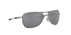 Oakley Men's OO4060 Crosshair Aviator Sunglasses, Lead/Prizm Black Polarized, 61 mm