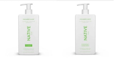 Native Vegan Cucumber & Mint Natural Volume Shampoo & Conditioner Set, Clean, Sulfate, Paraben and Silicone Free - 16.5 fl oz Each, 2, 33.0 Ounce