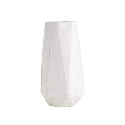 10 Inch White Marble Ceramic Flower Vase Home Decor Vase and Table Centerpieces Vase - Ideal Gifts for Friends and Family, Christmas, Wedding, Bridal Shower
