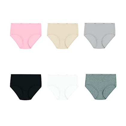 Hanes Women's Panties Pack, 100% Cotton Underwear, Moisture-Wicking Underwear, Ultra-Soft and Breathable, Tagless 6 Pack