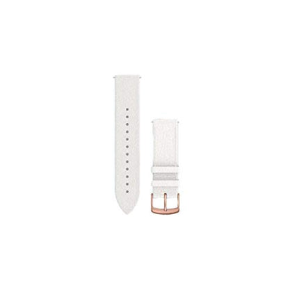 Garmin Quick Release Band, 20mm, White Italian Leather with 18K Rose Gold PVD Hardware