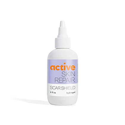 Active Skin Repair First Aid Scar Shield Hydrogel - Scar Treatment for Cuts, Scrapes, Burns and Other Wounds to Stop Scars BEFORE They Form - Natural and Non-Toxic Scar Prevention Gel (3 oz Gel)