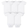Gerber Baby 5-Pack Onesies Bodysuits, Solid White, Newborn
