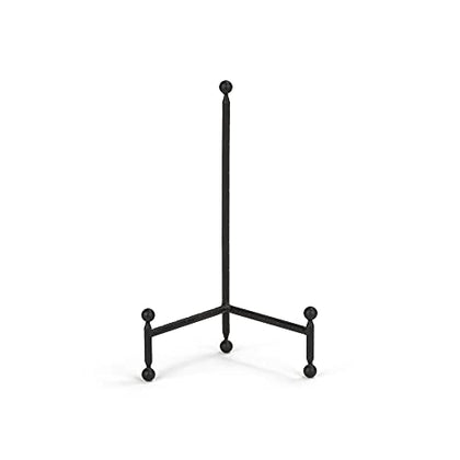 Tripar Modern Tripod Easel Display, Black Finish (5.25-Inch Depth, 1 Foot Height) - Lightweight & Durable Design - Perfect for Displaying Decorative Pictures, Artwork, Plates, Tiles, & More
