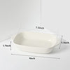 LEETOYI Ceramic Small Baking Dish, Porcelain 2-Piece Rectangular Bakeware with Double Handle, Baking Pans for Cooking and Cake Dinner 7.5