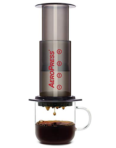 Aeropress Original Coffee Press - 3 in 1 brew method combines French Press, Pourover, Espresso - Full bodied, smooth coffee without grit, bitterness - Small portable coffee maker for camping & travel