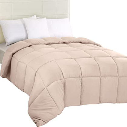 Utopia Bedding All Season 250 GSM Comforter - Plush Siliconized Fiberfill Comforter Twin - Box Stitched (Twin/Twin XL, Beige)