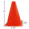 Mirepty 7 Inch Plastic Traffic Cones Sport Training Agility Marker Cone for Soccer, Skating, Football, Basketball, Indoor and Outdoor Games (4 Colors, 24 Pack)