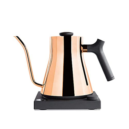 Fellow Stagg EKG Electric Gooseneck Kettle - Pour-Over Coffee and Tea Kettle - Stainless Steel Boiler - Quick Heating Electric Kettles for Boiling Water - Polished Copper