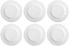 Amazon Basics 6-Piece White Dinner Plate Set, 10.5 inches