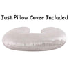 Pro Goleem Satin Nursing Pillow Cover 2 Pack Soft Silk Feeling Feeding Pillow Slipcover for Breastfeeding Moms Fits Standard Infant Nursing Pillow or Positioner Gray and White