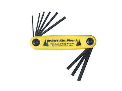 Pine Ridge Archery Allen Wrench Set, Foldable Hex Keys Made of Industrial Strength Tool Steel, Archery Accessories, 9 Sizes Included