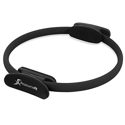 ProsourceFit Pilates Resistance Power Dual Gripped Fitness Ring, Black, 14-Inch
