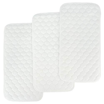 BlueSnail Quilted Thicker Waterproof Changing Pad Liners, 3 Count (Snow White)