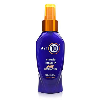It's a 10 Haircare Miracle Leave-In Plus Keratin, 4 Fl. Oz (Pack of 1)