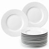 amhomel 12-Piece Porcelain Dessert Plates, Small White Plates for Appetizer, Cake and Sauce, Round Dinnerware Saucer Sets, Scratch Resistant, Lead-Free, Microwave, Oven, and Dishwasher Safe (6-inch)