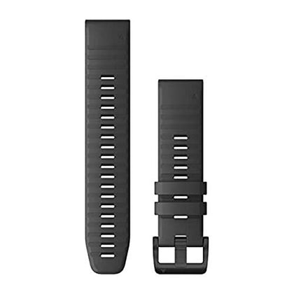 Garmin Quickfit 22 Watch Band, Slate Gray Silicone with Black Hardware (010-12863-22)